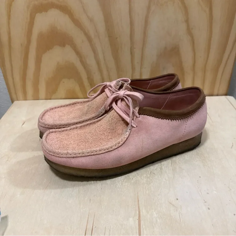 Clarks Originals Wallabee Men's Pink Combi Suede 26171990 Size 13